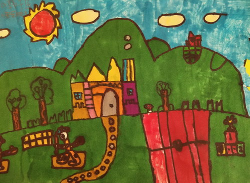 冬天绘画一等奖