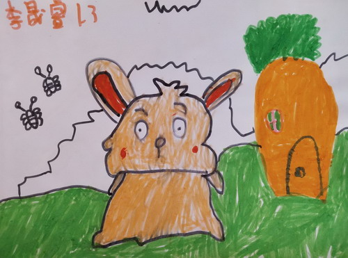 小兔子绘画作品