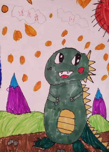 小恐龙绘画漂亮