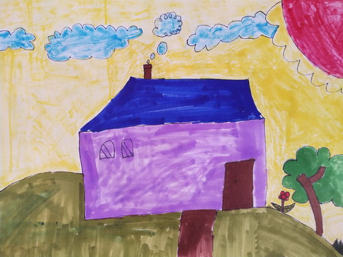 我的家儿童画一等奖