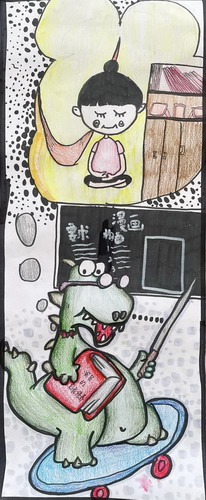 恐龙的幻想儿童画图片