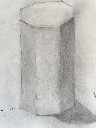 六棱柱儿童绘画简单