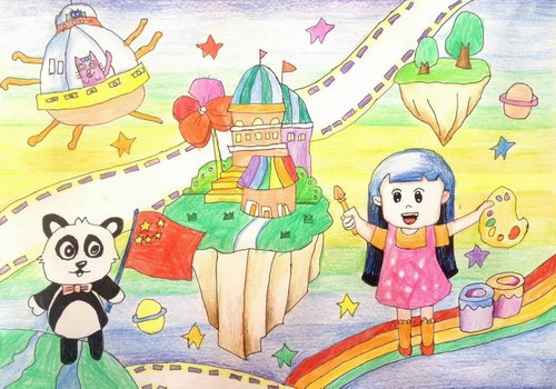 我的太空梦创意画简单好看