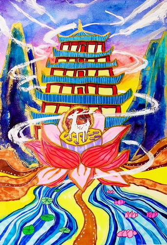 静流落香创意画获奖