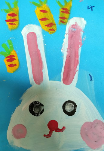 爱吃萝卜的小兔子画画图片