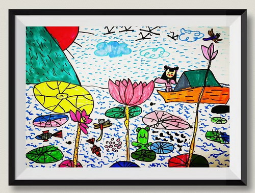 小荷才露尖尖角手绘画简单好看