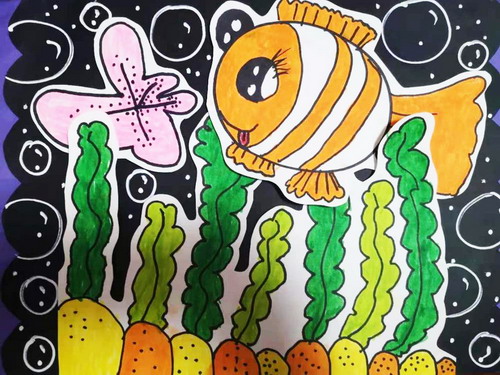 小丑鱼儿童画图片