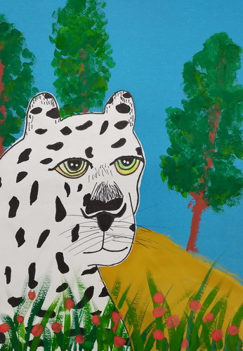 帅气的森林射手儿童绘画获奖