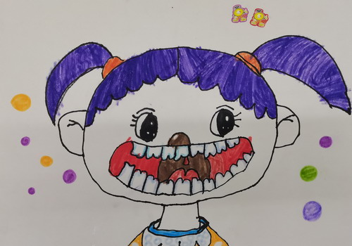 爱护牙齿创意画