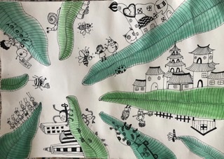 虫虫世界创意画