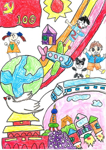 我们的美好生活绘画图片