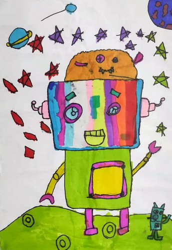 七彩机器人绘画一等奖