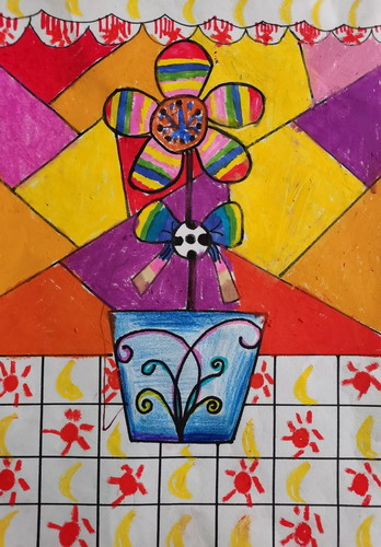 罕见的太阳花儿童绘画简单