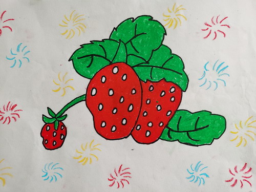 草莓熟了儿童画一等奖