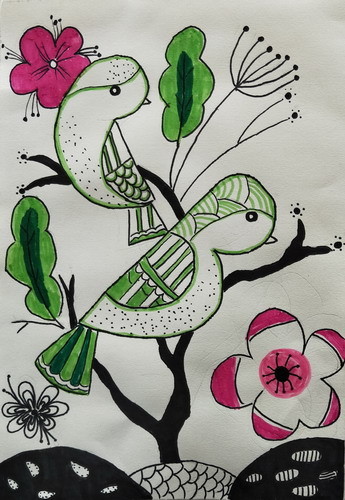 报喜鸟绘画一等奖