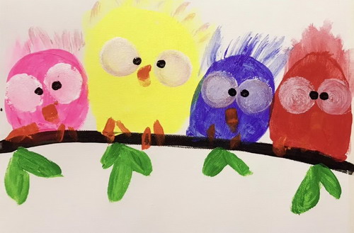 疯狂的小鸟创意画简单好看