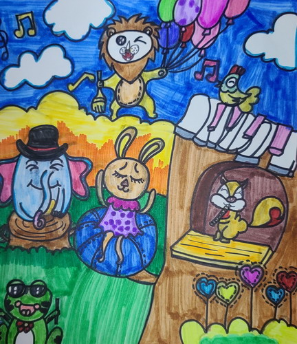 音乐会画画图片