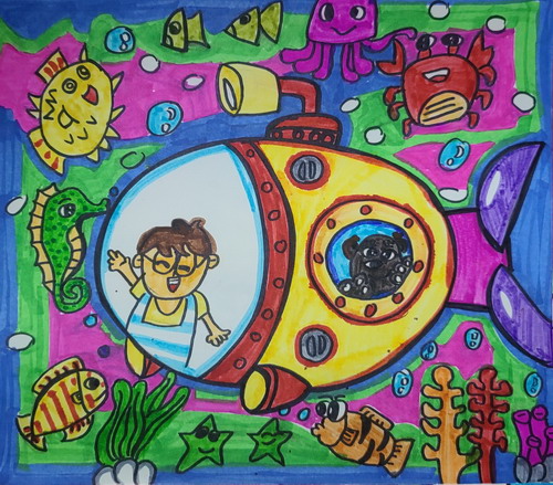 海底世界手绘画获奖