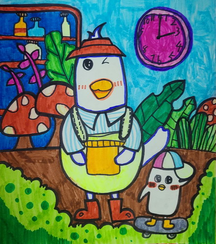 鹅先生手绘画一等奖