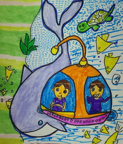 海洋世界创意画