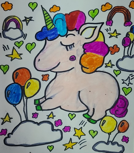 独角兽儿童绘画