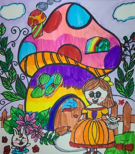 迷你小世界绘画图片