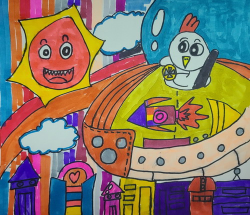 大战吃鸡手绘画获奖