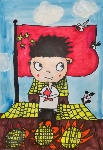 我爱祖国儿童画获奖