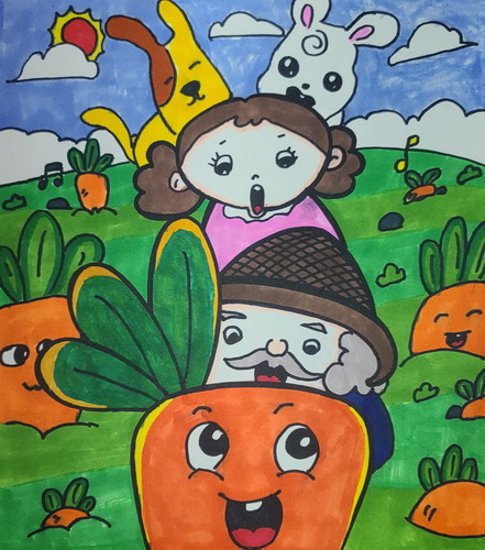 拔萝卜创意画获奖