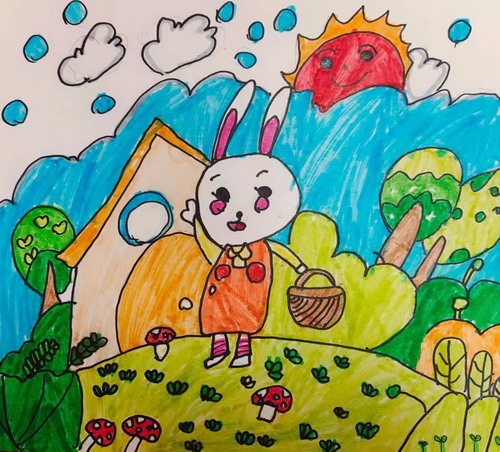 太阳下山啦绘画获奖