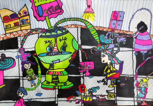 神奇的理发师儿童画获奖