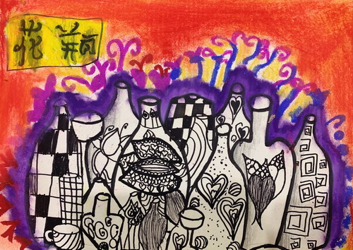 婀娜的瓶子儿童画获奖