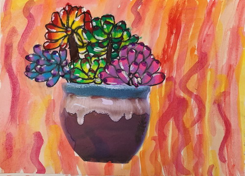 可爱的多肉儿童画