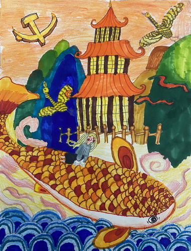 繁荣的祖国画画图片