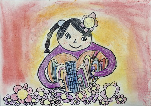 我爱你，祖国儿童画创意