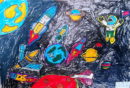 我的太空绘画获奖作品