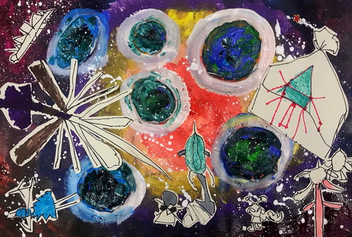 漫步星球儿童画获奖