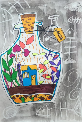 美丽家园儿童画一等奖