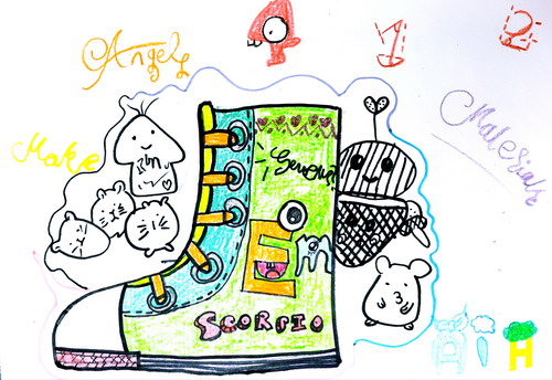 精灵帆布鞋绘画获奖