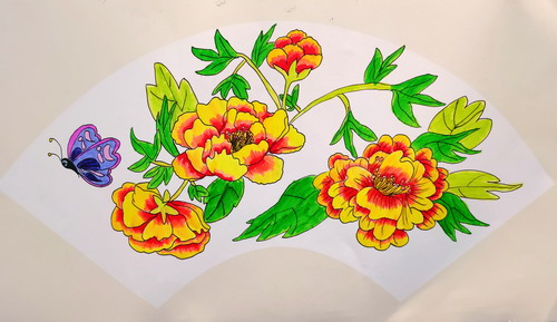 花开蝶舞画简单好看