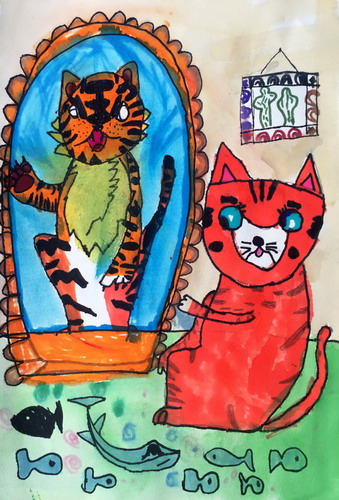 猫咪是老虎画画简单