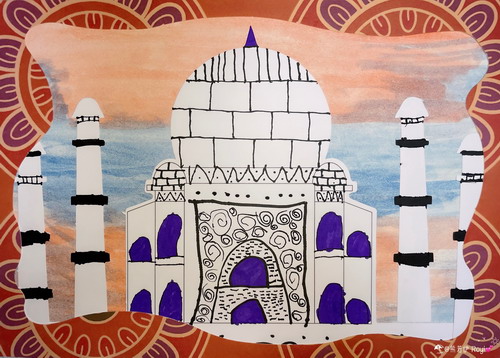 夕阳下的“明珠”绘画一等奖