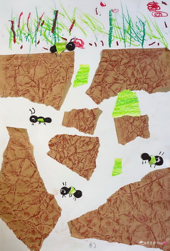 勤劳的“搬运工”手绘画简单好看