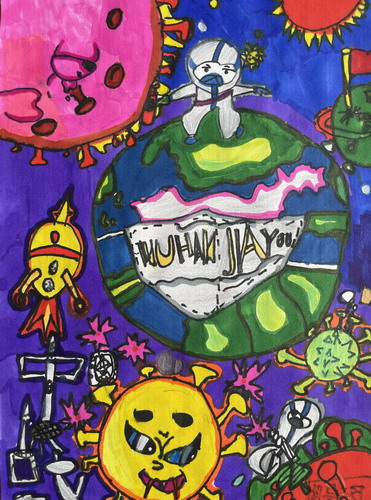 战疫画画作品