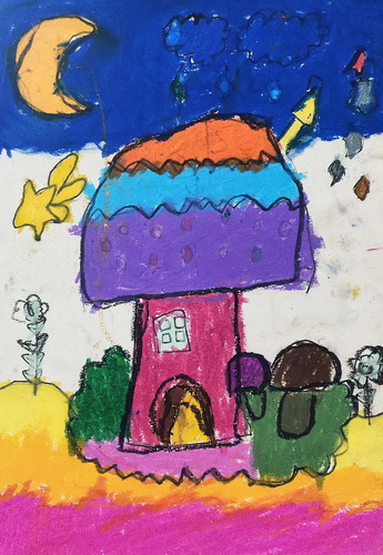 蘑菇房子画画作品