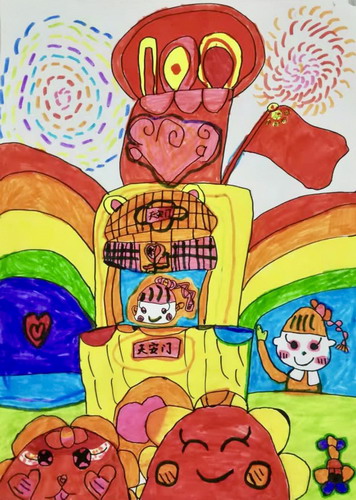 党的100岁生日儿童画创意