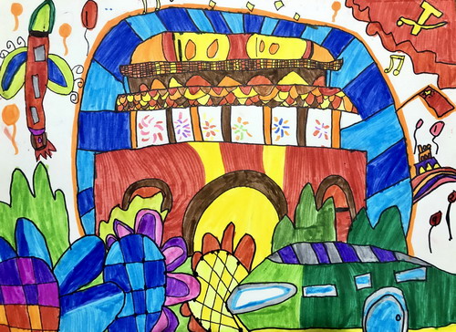 建党100周年绘画