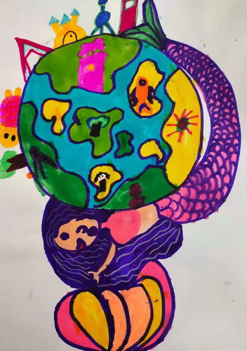 周游世界手绘画一等奖