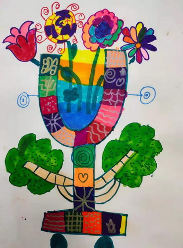 环保花车创意画获奖