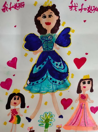 我的漂亮妈妈绘画作品